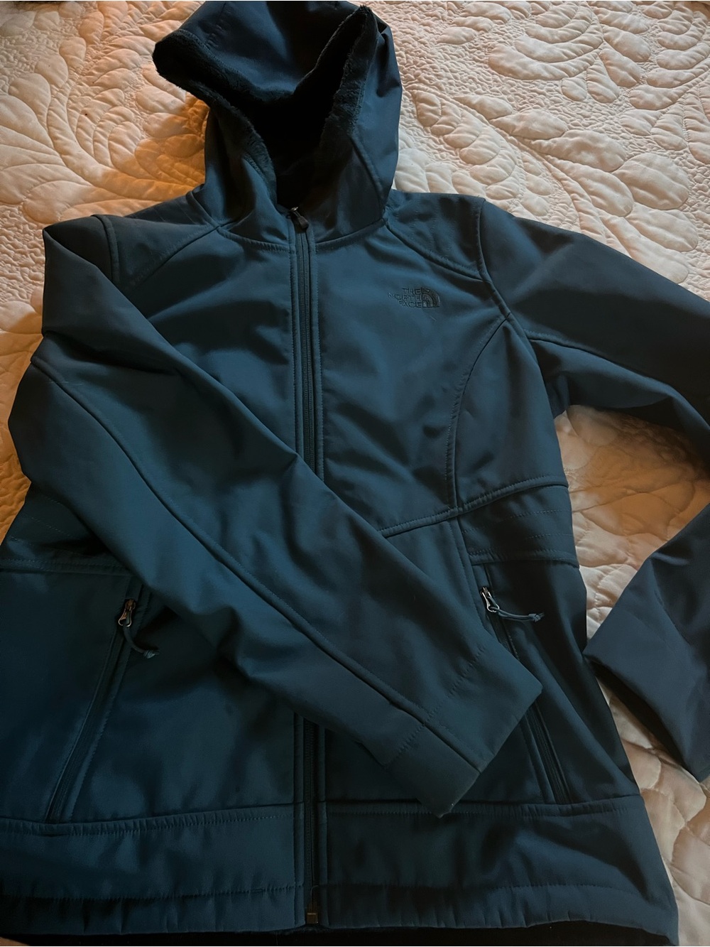 The North Face Windwall Women's Persus Hooded Jacket - Dark Teal/Prussian Blue